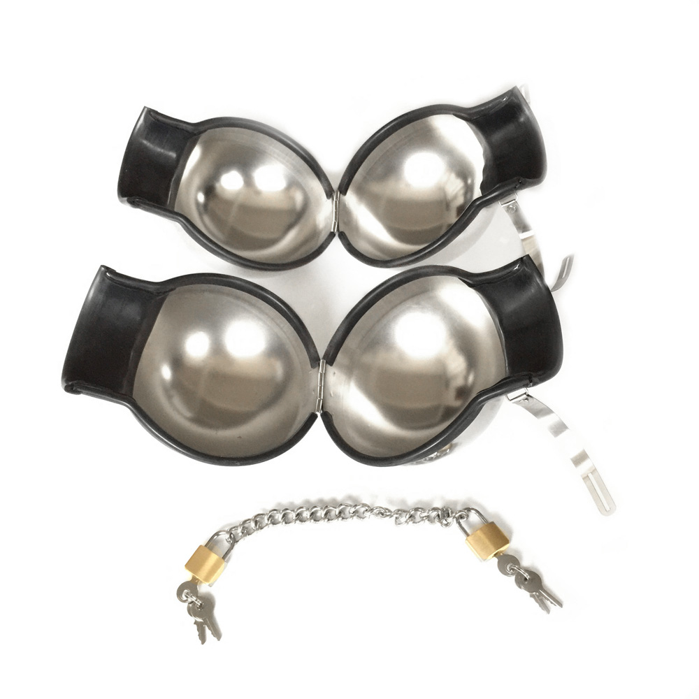 Metal Stainless Steel Bdsm Handcuffs Alternative Fetish Bondage Restraints Erotic Sex Toys - 2