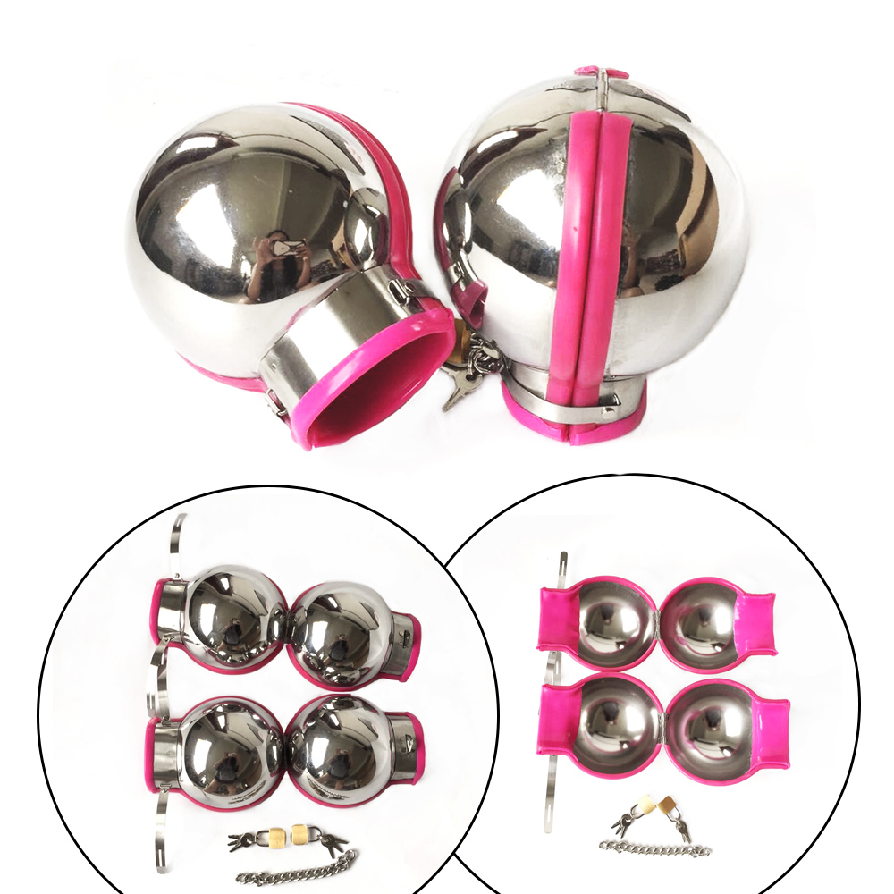 Metal Stainless Steel Bdsm Handcuffs Alternative Fetish Bondage Restraints Erotic Sex Toys - 4