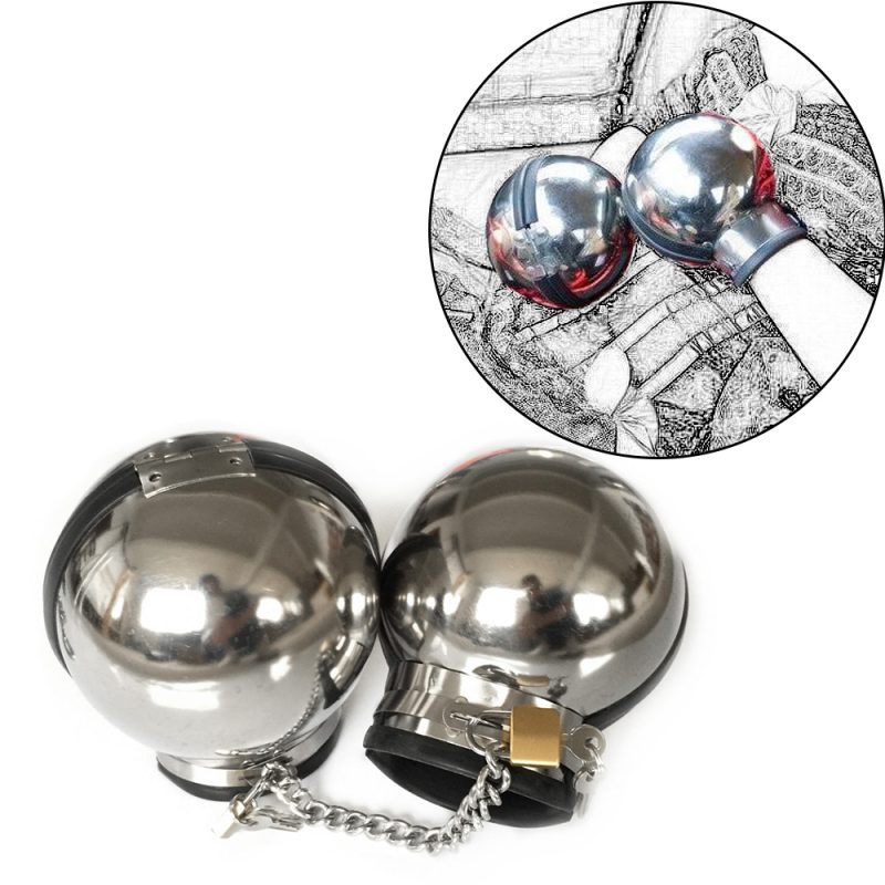 Alternative Sex Toys Metal Stainless Steel Ball Bdsm Bondage Restraints Handcuffs For Tied Fetish