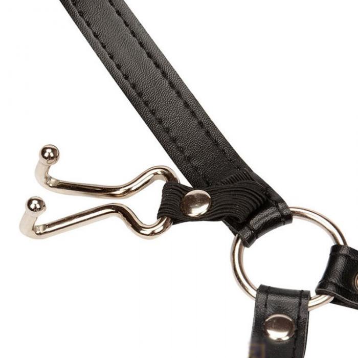 Spider Shaped Fetish Bondage Metal Ring Open Mouth Gag Ball Nose Hook Kinky Adult Sex Game Sm Slave Harness Toy - 3