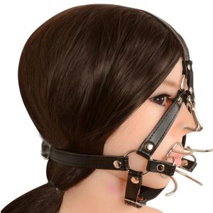 Fetish Kinky Adult Game Spider Shape Metal Ring Open Mouth Gags Ball Muzzles Nose Hook Sm Slave Harness Self Bandage Sex Toys - 2