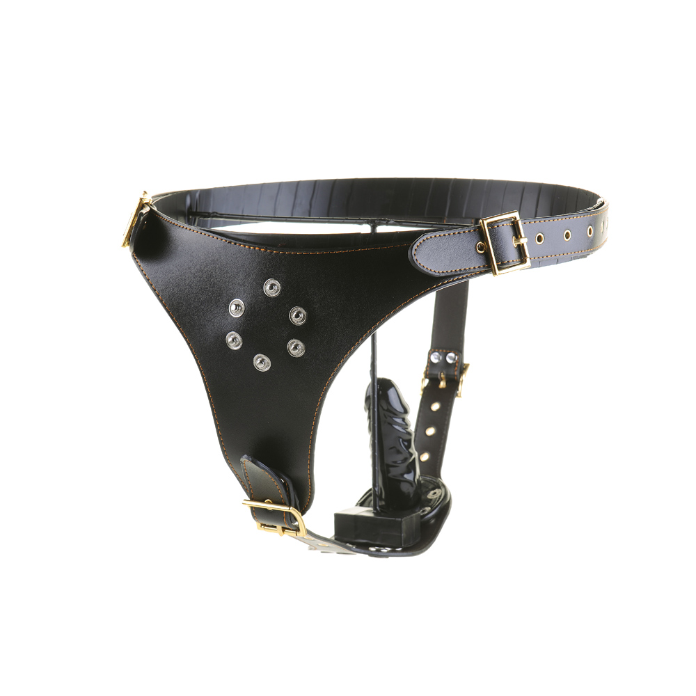 Black Emperor Womens Realistic Penis Chastity Belt With Vaginal And Anal Plugs - 3