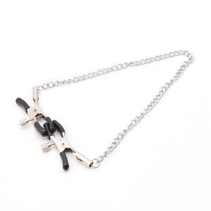 Metal Nipple Clamps With 30cm Chains Nipples Clips Adult Games Couples Sex Toys - 2