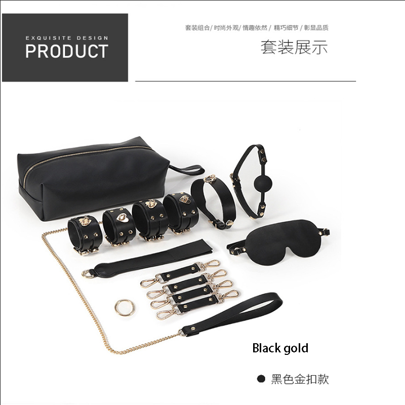 Leather Sm Suit Sex Toys For Couples Adult Bondage Kit With Double Button Tie Sensual Flirting And Stimulation Toys - 12