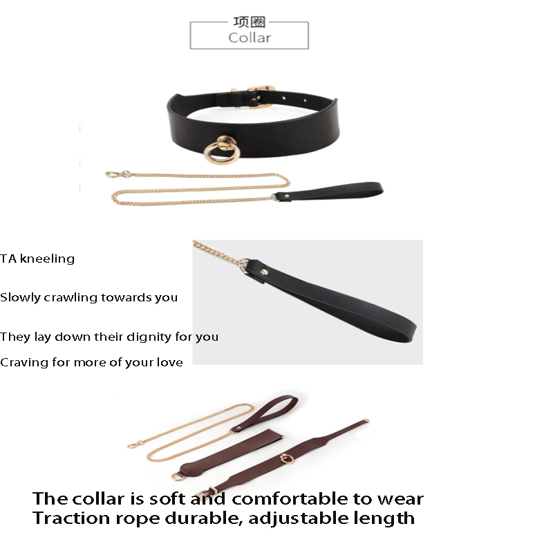 Leather Sm Suit Sex Toys For Couples Adult Bondage Kit With Double Button Tie Sensual Flirting And Stimulation Toys - 15