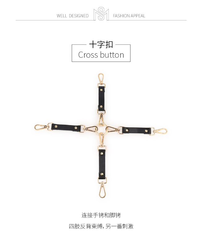 Leather Sm Suit Sex Toys For Couples Adult Bondage Kit With Double Button Tie Sensual Flirting And Stimulation Toys - 20