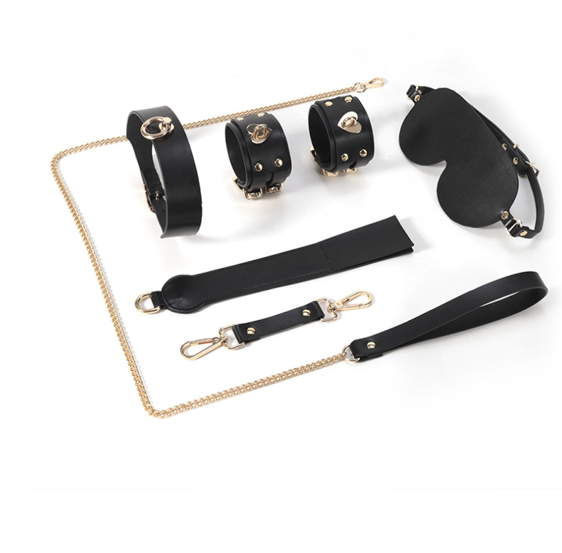Leather Sm Suit Sex Toys For Couples Adult Bondage Kit With Double Button Tie Sensual Flirting And Stimulation Toys - 38