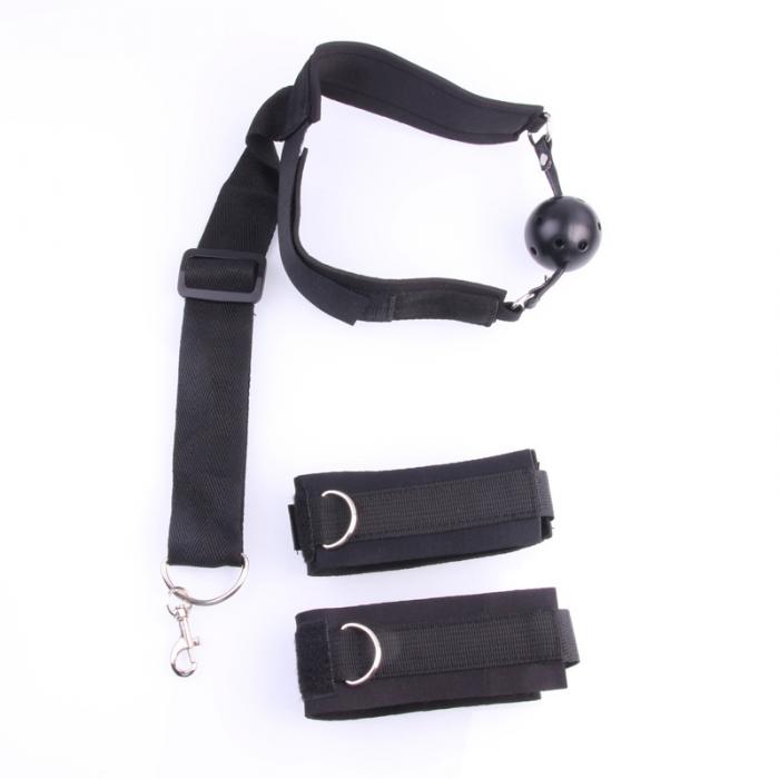 Adjustable Selfbondage Restraints Belt Adult Fetish Game Open Mouth Ball Gag Kinky Sex Toy For Sm Slave Play - 5