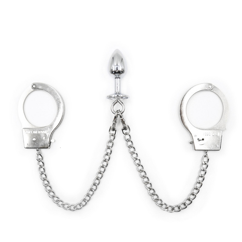 Bdsm Bondage Restraints Metal Anal Plug Handcuffs Fetish Toys For Adult Men Women And Gay Users - 8