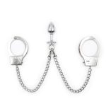 Metal Tail Anal Plug Handcuffs Butt Slave Women Fetish Bondage Restraints Bdsm Sex Toys For Men Gay Adult Product