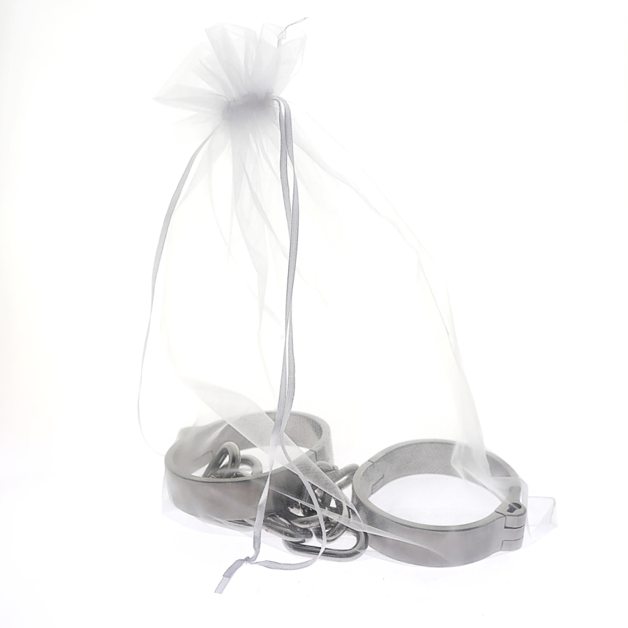 Deluxe Gold Stainless Steel Bdsm Bondage Restraint Kit Handcuffs Ankle Cuffs Fetish Slave Tools For Couples - 8