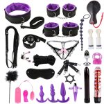 1set Bdsm Erotic Sex Toys Bondage Handcuffs Whip Straps Restraints Anal Plug Sexual Combo Couples Toy - 5
