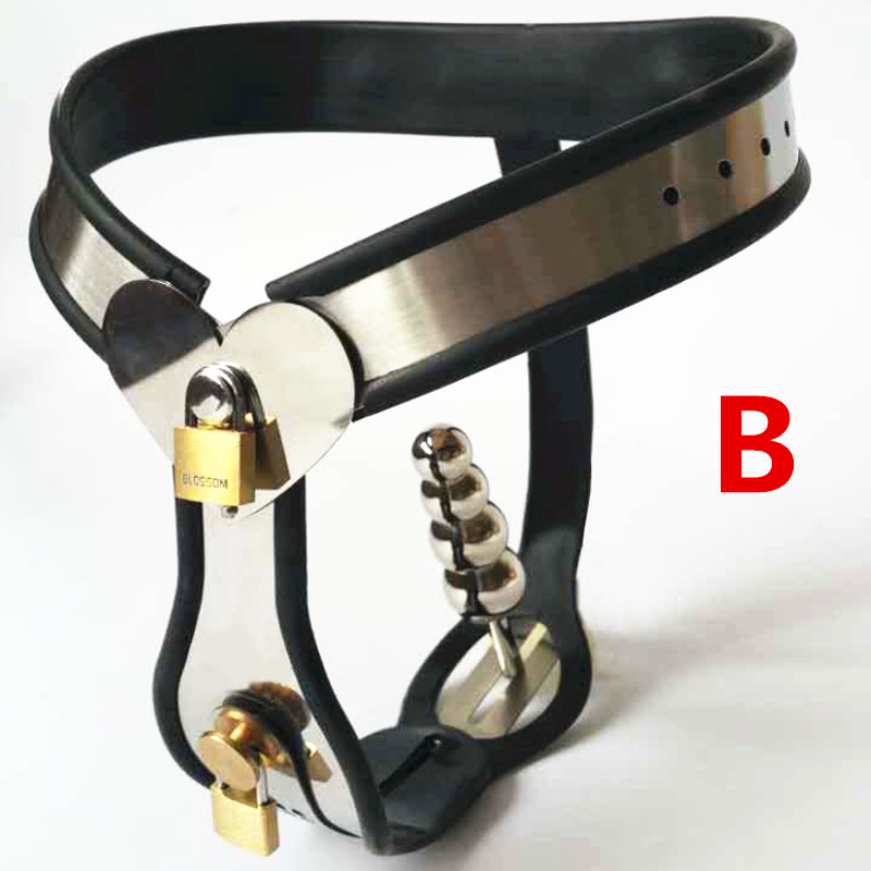 Leather Womens Chastity Belt With Comfortable Anal Plug For Adult Play G7530 - 2