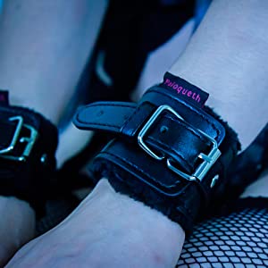 Deluxe 10piece Furry Pu Leather Bed Restraint Bondage Set For Couples Beginners Kinky Play Toys - 2