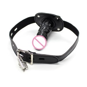 Silicone Lifelike Penis Realistic Dildo Gag Mouth Bite Plug Bdsm Adult Games Toys Bondage Chastity Devices Sm Products