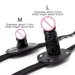 Silicone Lifelike Penis Realistic Dildo Gag Mouth Bite Plug Bdsm Adult Games Toys Bondage Chastity Devices Sm Products - 2