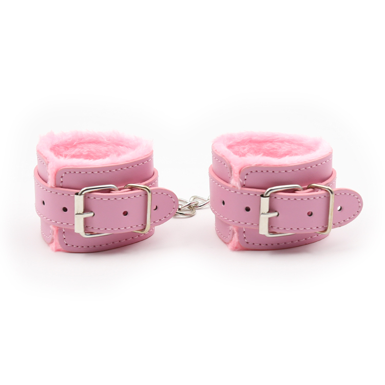 Deluxe Pink Bdsm Bondage Set Adjustable Pu Leather Handcuffs Ankle Cuffs Erotic Adult Sex Toy - 7