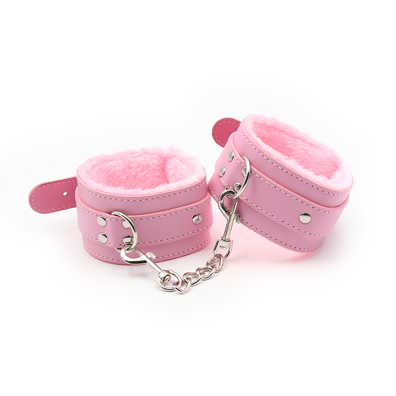 Deluxe Pink Bdsm Bondage Set Adjustable Pu Leather Handcuffs Ankle Cuffs Erotic Adult Sex Toy - 8