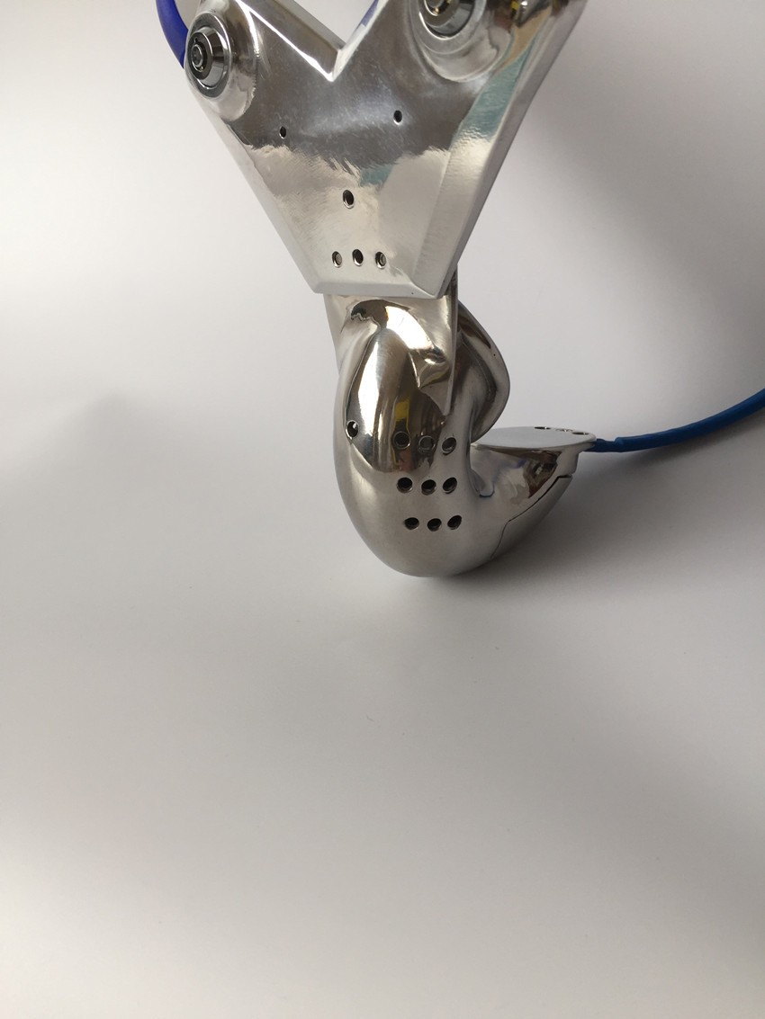 316 Stainless Steel Male Chastity Belt Blue Adjustable Penis Cage Secure Locking Bondage Sex Toy For Men - 2