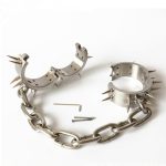 Stainless Steel Hand Leg Ankle Cuffs Shackles With Barbed Lock Bracelet Bdsm Slave Restraint Device Sex Products For Men G6-20 - 5