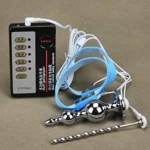 Pulse Stimulator Electric Shock Adult Sex Products Cock Ring & Male Penis Urethral Sound Chastity Plug Anal - 2
