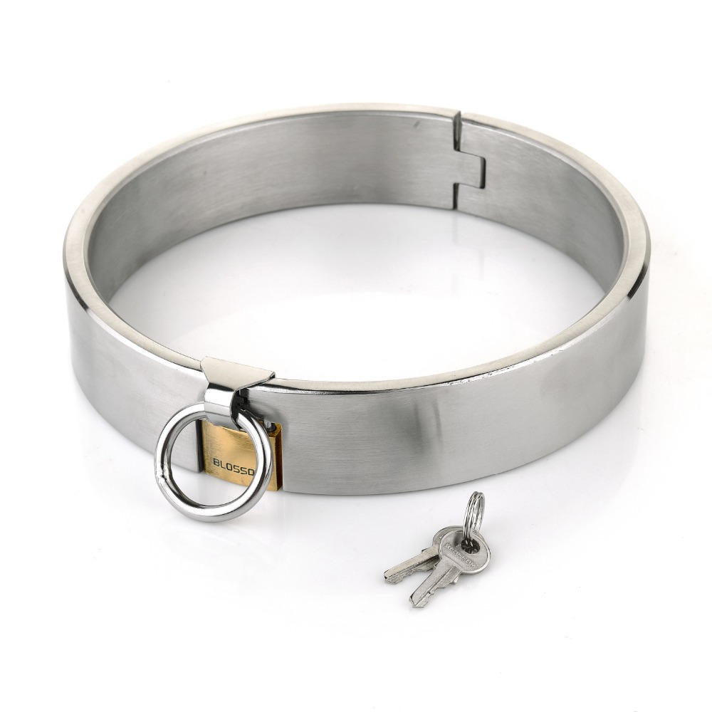 Stainless Steel Bdsm Collar Adjustable Bondage Restraints Erotic Adult Wear For Women Men - 3