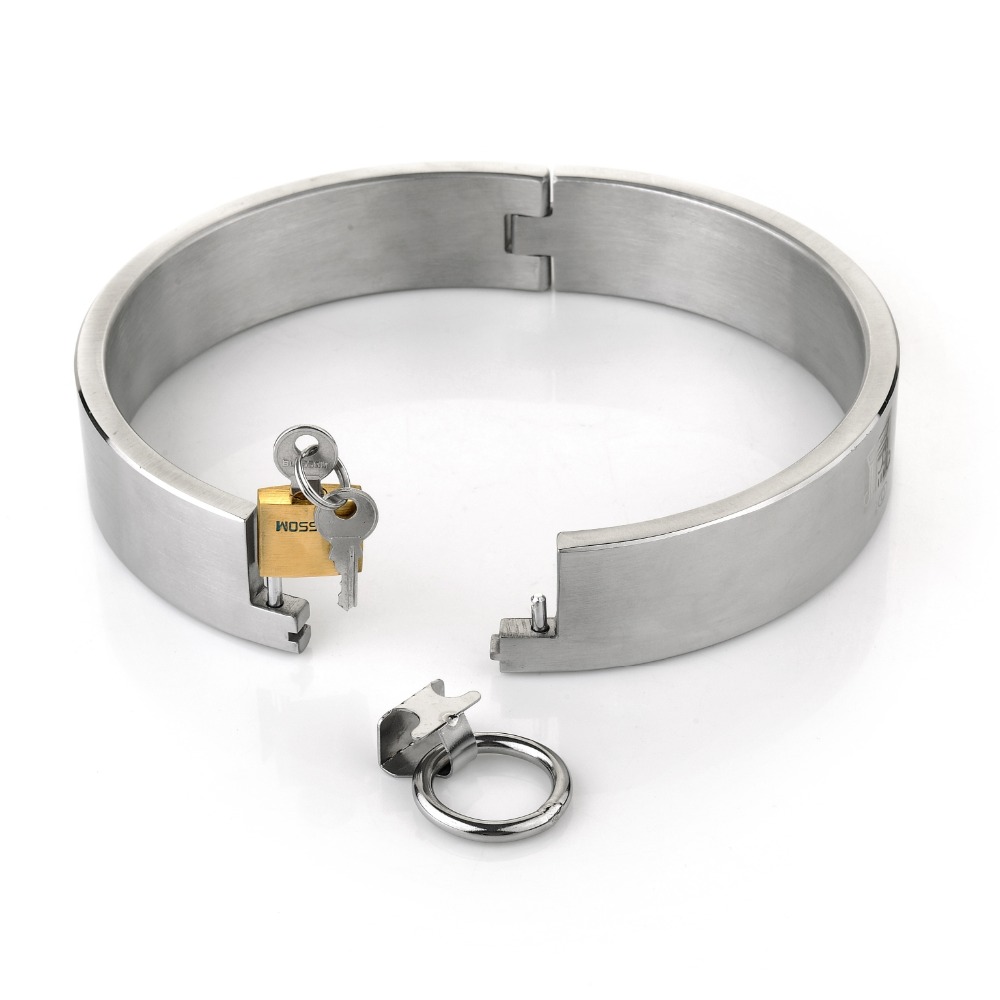 Stainless Steel Bdsm Collar Adjustable Bondage Restraints Erotic Adult Wear For Women Men - 6