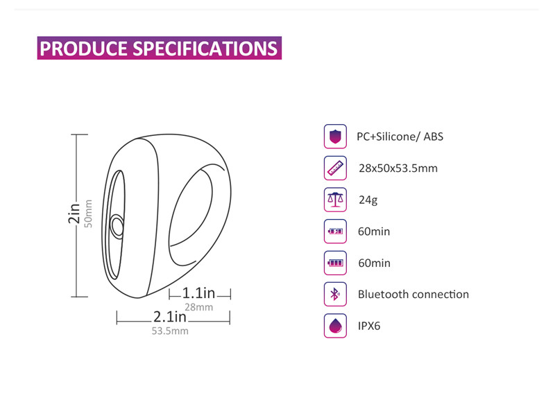 Bluetooth Magic Motion Wearable Cock Ring Wireless Penis Sleeves Vibrators Bullet Clitoris Massager With App Control - 6