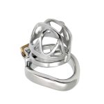 Male Chastity Device Bondage Cock Ring Curved Stainless Steel Penis Cage Sex Toys For Men Adult Sleeve - 6