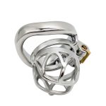 Male Chastity Device Bondage Cock Ring Curved Stainless Steel Penis Cage Sex Toys For Men Adult Sleeve - 5