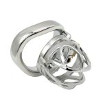 Male Chastity Device Bondage Cock Ring Curved Stainless Steel Penis Cage Sex Toys For Men Adult Sleeve - 4