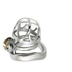 Male Chastity Device Bondage Cock Ring Curved Stainless Steel Penis Cage Sex Toys For Men Adult Sleeve - 2