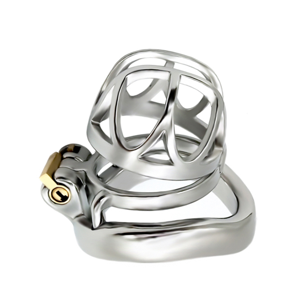 Male Chastity Device Curved Stainless Steel Cock Ring Adult Bondage Penis Cage Sleeve For Mens Pleasure - 10