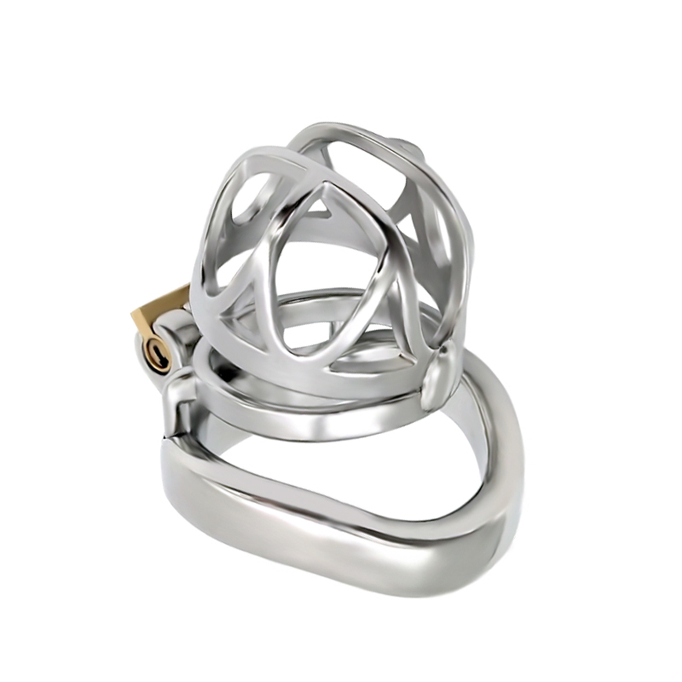 Male Chastity Device Curved Stainless Steel Cock Ring Adult Bondage Penis Cage Sleeve For Mens Pleasure - 8