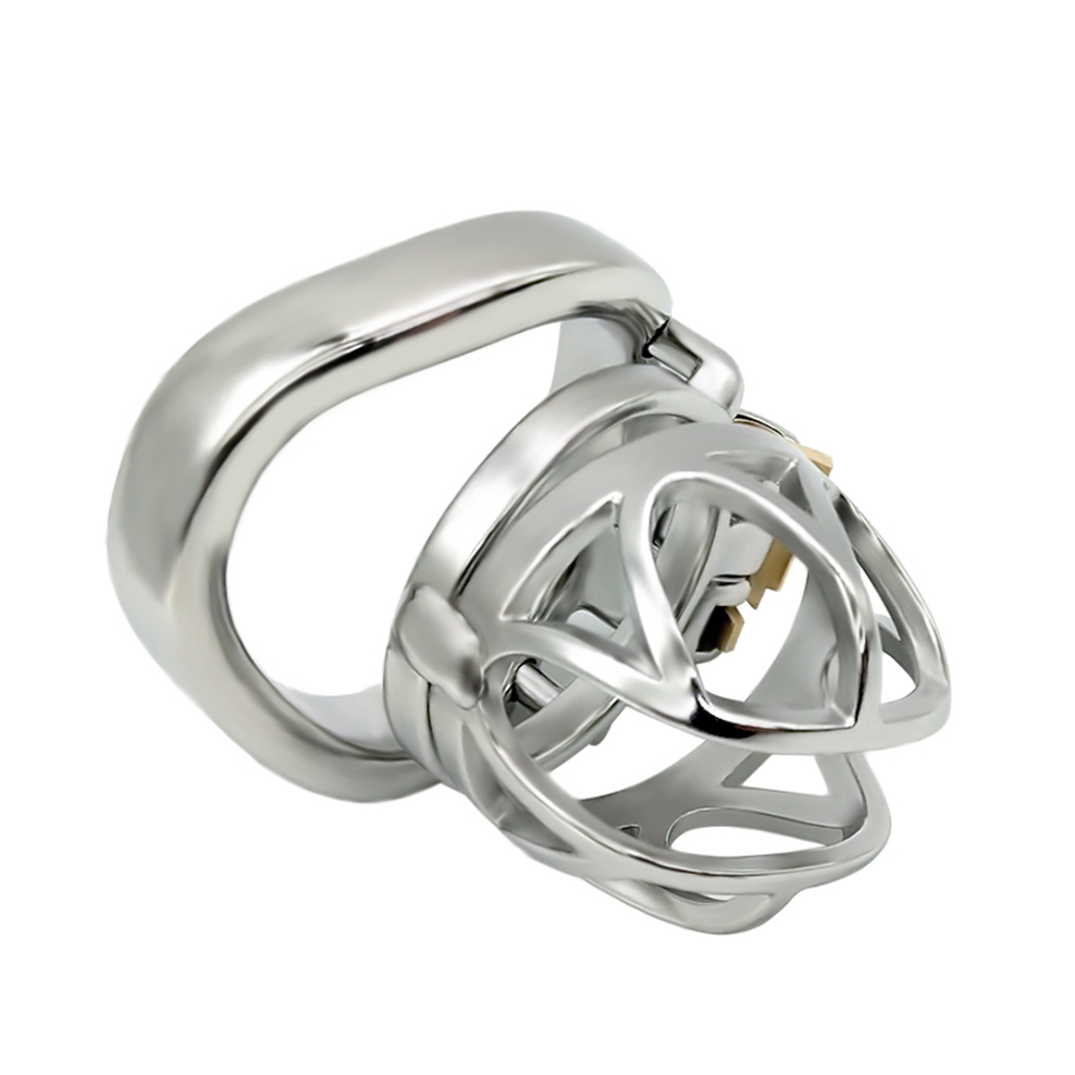 Male Chastity Device Curved Stainless Steel Cock Ring Adult Bondage Penis Cage Sleeve For Mens Pleasure - 6