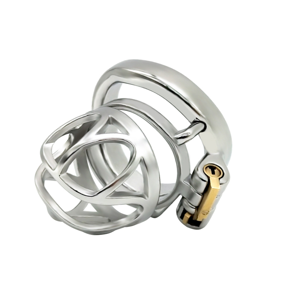 Male Chastity Device Curved Stainless Steel Cock Ring Adult Bondage Penis Cage Sleeve For Mens Pleasure - 5
