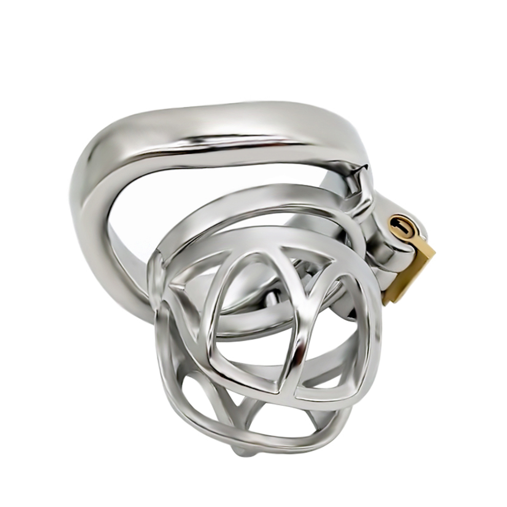 Male Chastity Device Curved Stainless Steel Cock Ring Adult Bondage Penis Cage Sleeve For Mens Pleasure - 3