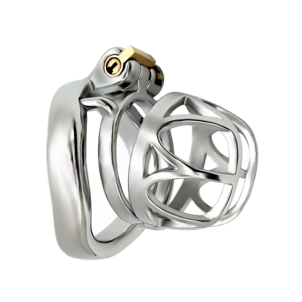 Male Chastity Device Curved Stainless Steel Cock Ring Adult Bondage Penis Cage Sleeve For Mens Pleasure - 2