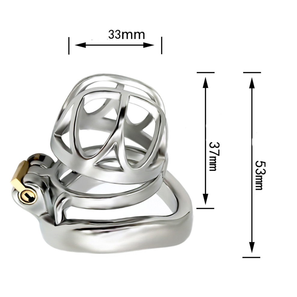 Male Chastity Device Curved Stainless Steel Cock Ring Adult Bondage Penis Cage Sleeve For Mens Pleasure - 1