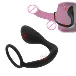 Silicone Cock Cage Ring Male Prostate Massager Adult Sex Products Toys For Men Masturbatorv Anal Plug Butt Gay