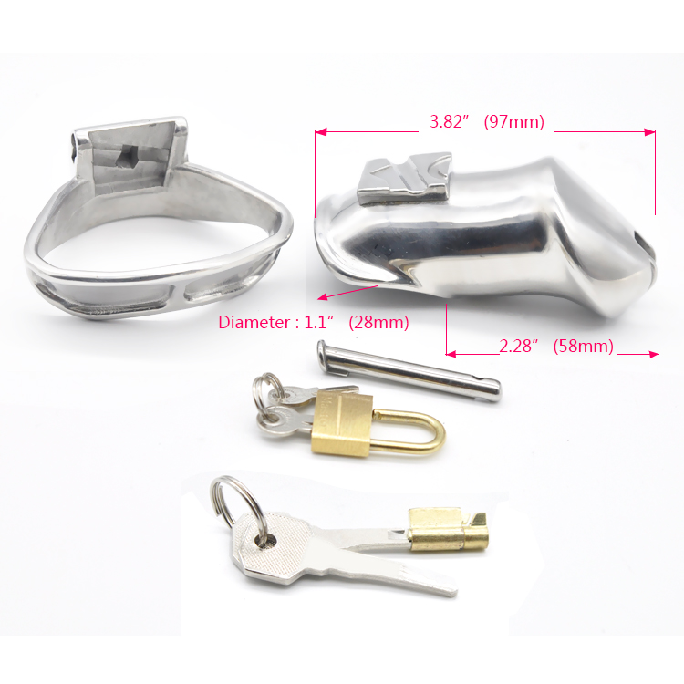 Deluxe Male Chastity Device 316l Stainless Steel Birdcage Design Penis Cage With Dual Magic Locks Luxury Adult Toy A338 - 6