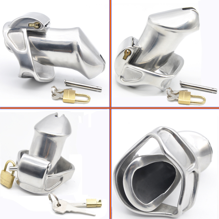 Deluxe Male Chastity Device 316l Stainless Steel Birdcage Design Penis Cage With Dual Magic Locks Luxury Adult Toy A338 - 1