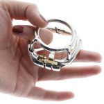 Chastity Training Ring Hinged Stainless Steel Ball Stretch Penis Exercise Scrotum Stretcher Sex Toy - 5