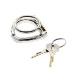 Chastity Training Ring Hinged Stainless Steel Ball Stretch Penis Exercise Scrotum Stretcher Sex Toy - 2