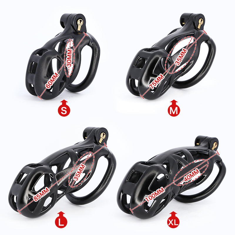 Lockable Male Chastity Device 3d Printed Penis Sleeve Cock Cage With Rings Adult Pleasure Games Sex Toy For Men - 1