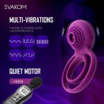 Penis Vibrator Silicone Double Rings For Cock Balls Ring Couples Adult Sex Toys Men - 6