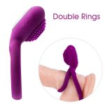 Penis Vibrator Silicone Double Rings For Cock Balls Ring Couples Adult Sex Toys Men - 4
