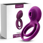 Penis Vibrator Silicone Double Rings For Cock Balls Ring Couples Adult Sex Toys Men