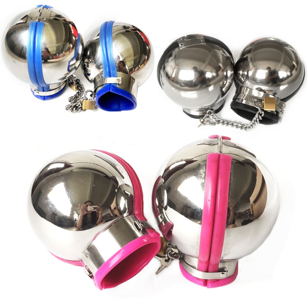 Unisex Adult Pleasure Kit 3piece Stainless Steel Bondage Tools Hood Ball Cuffs Sexual Restraints - 6