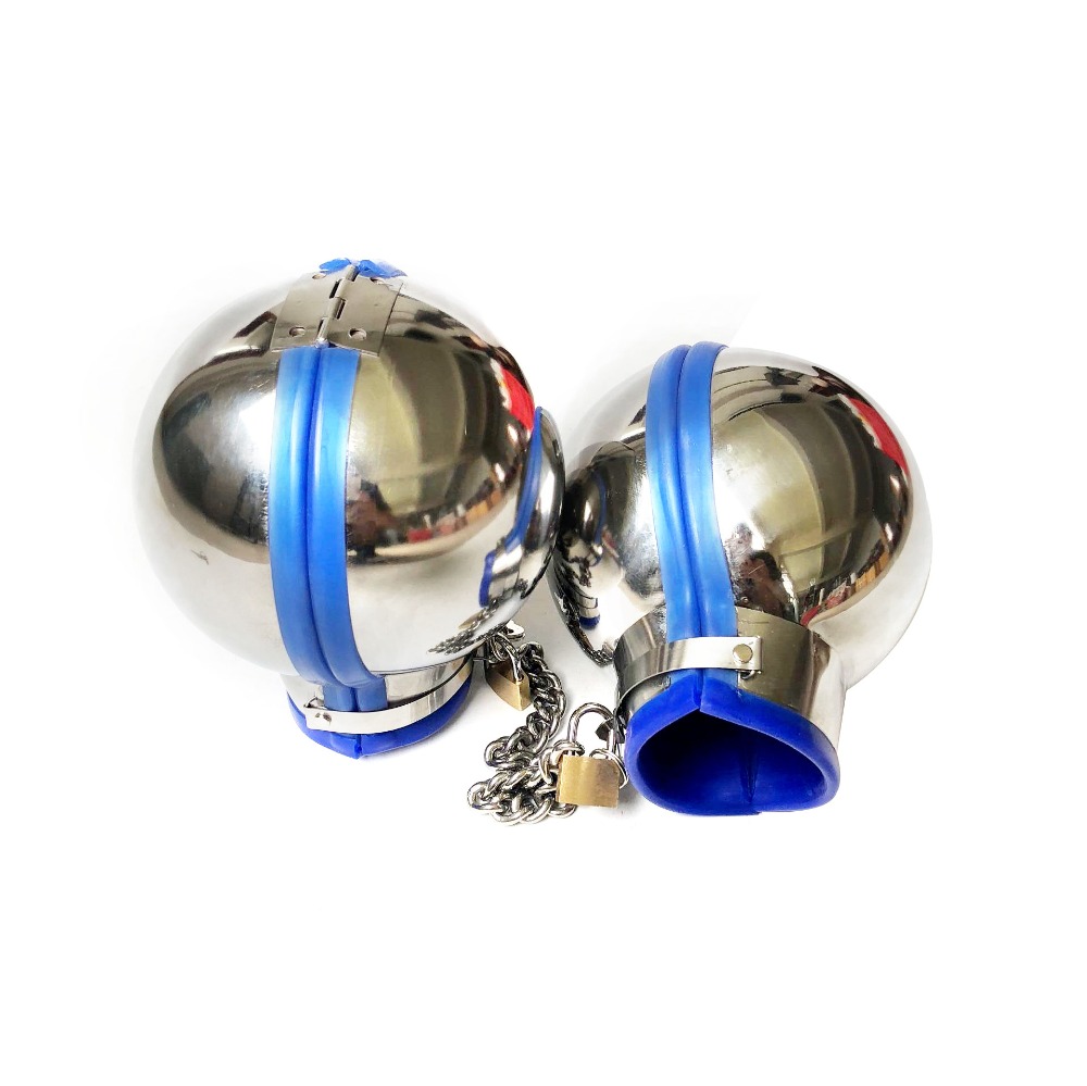 Unisex Adult Pleasure Kit 3piece Stainless Steel Bondage Tools Hood Ball Cuffs Sexual Restraints - 7
